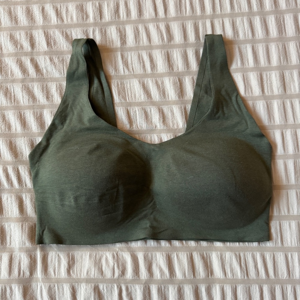 Victoria’s Secret PINK Seamless Olive Green Bralette